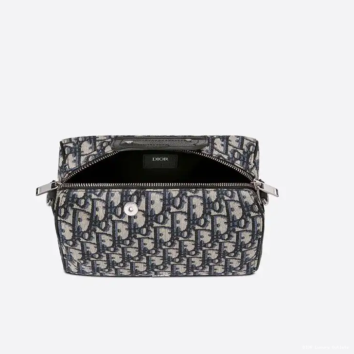 Cheap Motif 22 Dior Bag Blue Oblique Lingot Canvas 0524 Luxury